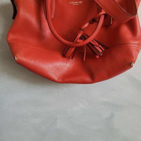 Coach Legacy Molly East/West Orange Leather Satchel 21132 - Picture 10 of 14